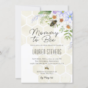 Inbjudan till mamma till Bee Baby Shower