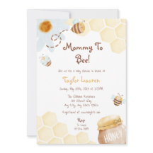 Inbjudan till mamma till Bee Baby Shower