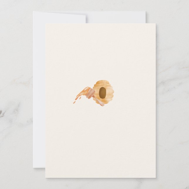 Inbjudan till mamma till Bee Baby Shower (Baksida)