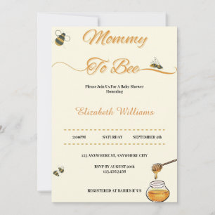 Inbjudan till mamma till Bee Baby Shower