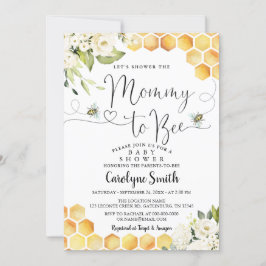Inbjudan till mamma till Bee Baby Shower
