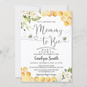 Inbjudan till mamma till Bee Baby Shower