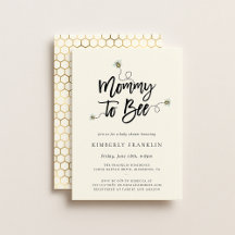 Inbjudan till mamma till Bee Baby Shower