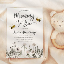 Inbjudan till mamma till Bee Baby Shower