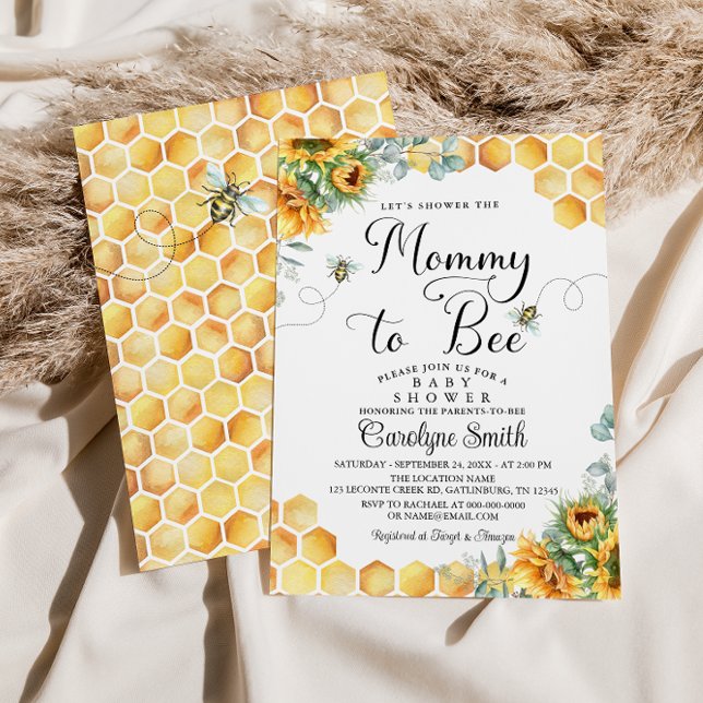 Inbjudan till Mamma till Bee Baby Shower (Skapare uppladdad)
