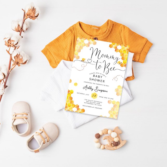 Inbjudan till mamma till Bee Baby Shower (Skapare uppladdad)