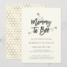 Inbjudan till mamma till Bee Baby Shower