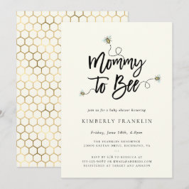 Inbjudan till mamma till Bee Baby Shower