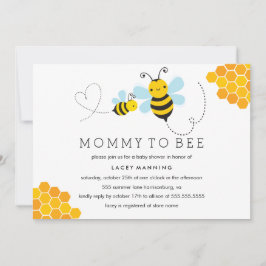 Inbjudan till mamma till Bee Baby Shower