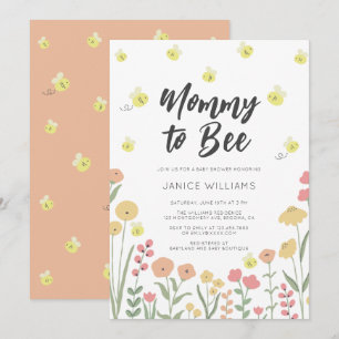 Inbjudan till mamma till Bee Baby Shower