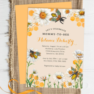 Inbjudan till mamma till Bee Baby Shower Vattenf