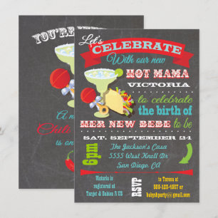 Inbjudan till Mamman Baby Shower för mexikansk Fie