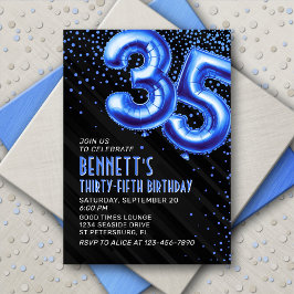 Inbjudan till manar Blue 35e Birthday