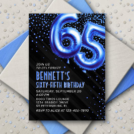 Inbjudan till manar Blue 65e Birthday