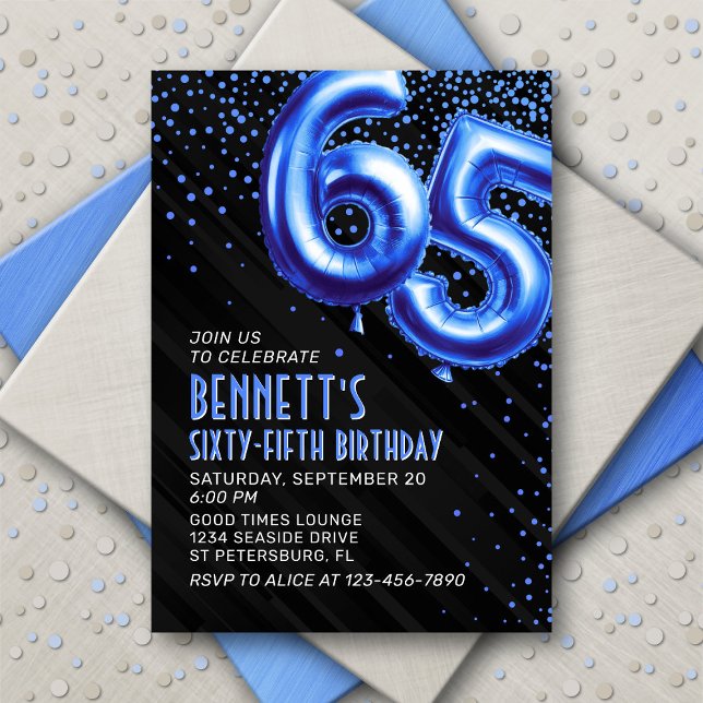 Inbjudan till manar Blue 65e Birthday (Skapare uppladdad)
