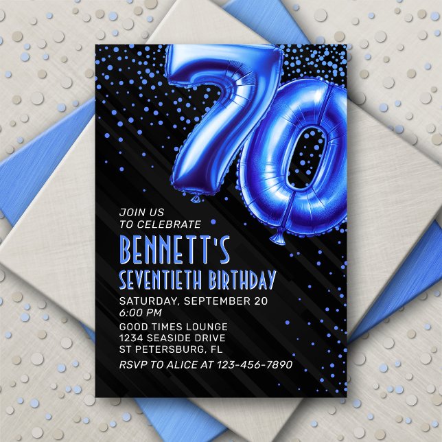 Inbjudan till manar Blue 70 Birthday (Skapare uppladdad)