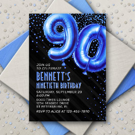 Inbjudan till manar Blue 90:e Birthday Birthday