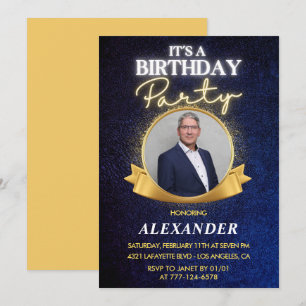 Inbjudan till mäns 77-årsfirande  Elegant Chic