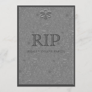 Inbjudan till Marble Grave Headstone Halloween fes