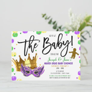 Inbjudan till Mardi Gras Baby Shower