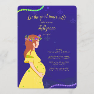 Inbjudan till Mardi Gras Baby Shower
