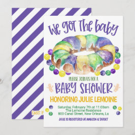 Inbjudan till Mardi Gras Baby Shower