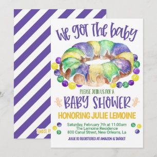 Inbjudan till Mardi Gras Baby Shower