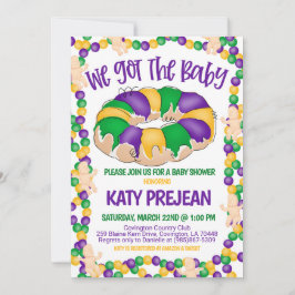 Inbjudan till Mardi Gras Baby Shower