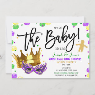 Inbjudan till Mardi Gras Baby Shower