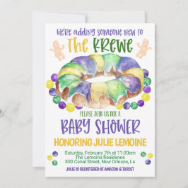 Inbjudan till Mardi Gras Baby Shower