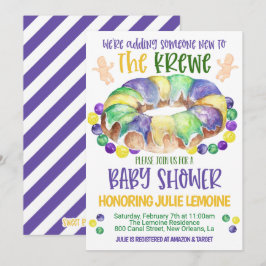Inbjudan till Mardi Gras Baby Shower