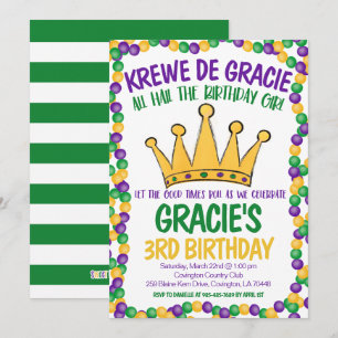 Inbjudan till Mardi Gras Birthday