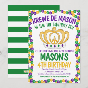 Inbjudan till Mardi Gras Birthday