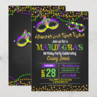 Inbjudan till Mardi Gras Birthday