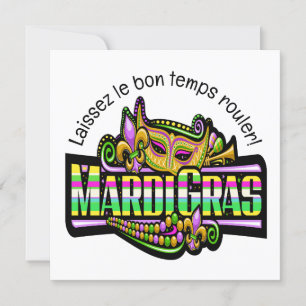 Inbjudan till Mardi Gras Masqueraparty