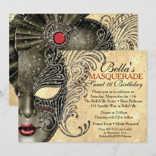 Inbjudan till Mardi Gras Masqueraparty