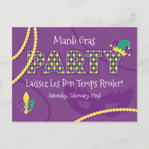 Inbjudan till Mardi Gras Pärlor Party
