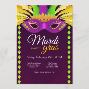 Inbjudan till Mardi Gras Party