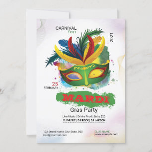 Inbjudan till Mardi Gras Party
