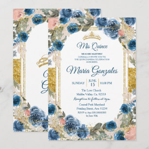 Inbjudan till marin charra Quinceanera i Mexiko