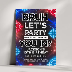 Inbjudan till Märkrn Bruh Laser Glow Birthday Birt