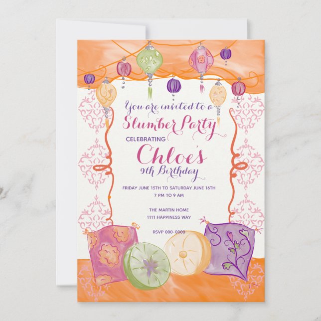 Inbjudan till marockanska slummerpartiet (Framsida)