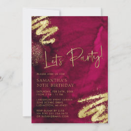 Inbjudan till Maron Red och Guld på födelsedagen