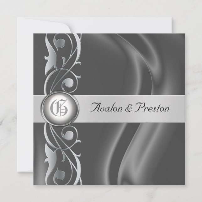 Inbjudan till Marquis Silver Silke Silver Rulla Pe (Framsida)