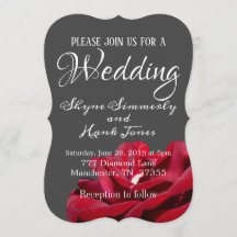 Inbjudan till Marsala Burgundy och Grått Wedding