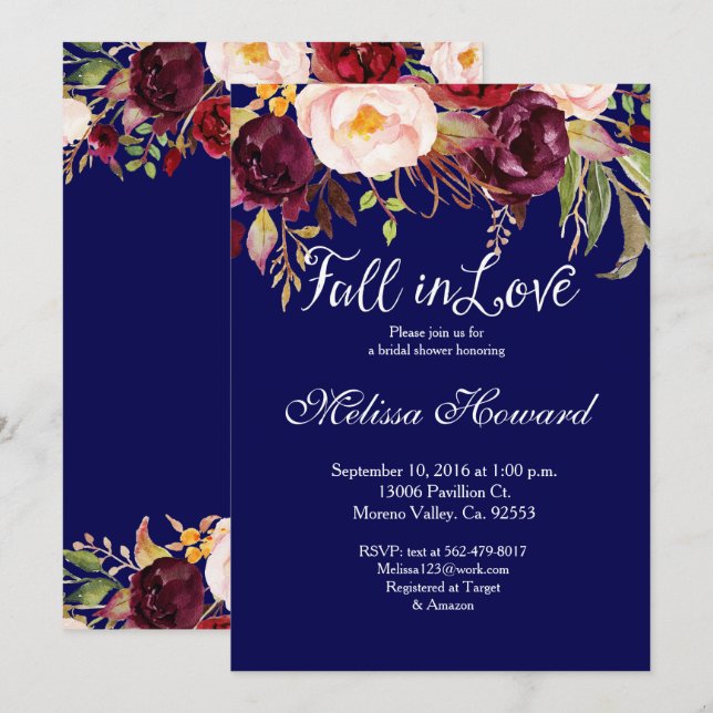 Inbjudan till marsala flottor (Fram/baksida)