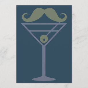 Inbjudan till Martini Mustache-anpassningsbarna