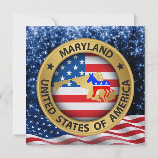 Inbjudan till Maryland Democrat Patriotic - Srf (Framsida)