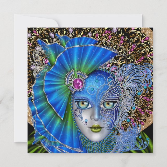 Inbjudan till MasqueraMardi Gras (Framsida)