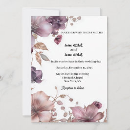 Inbjudan till Mauve och Pony Wedding